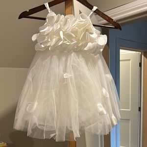 White Floral Tulle Dress